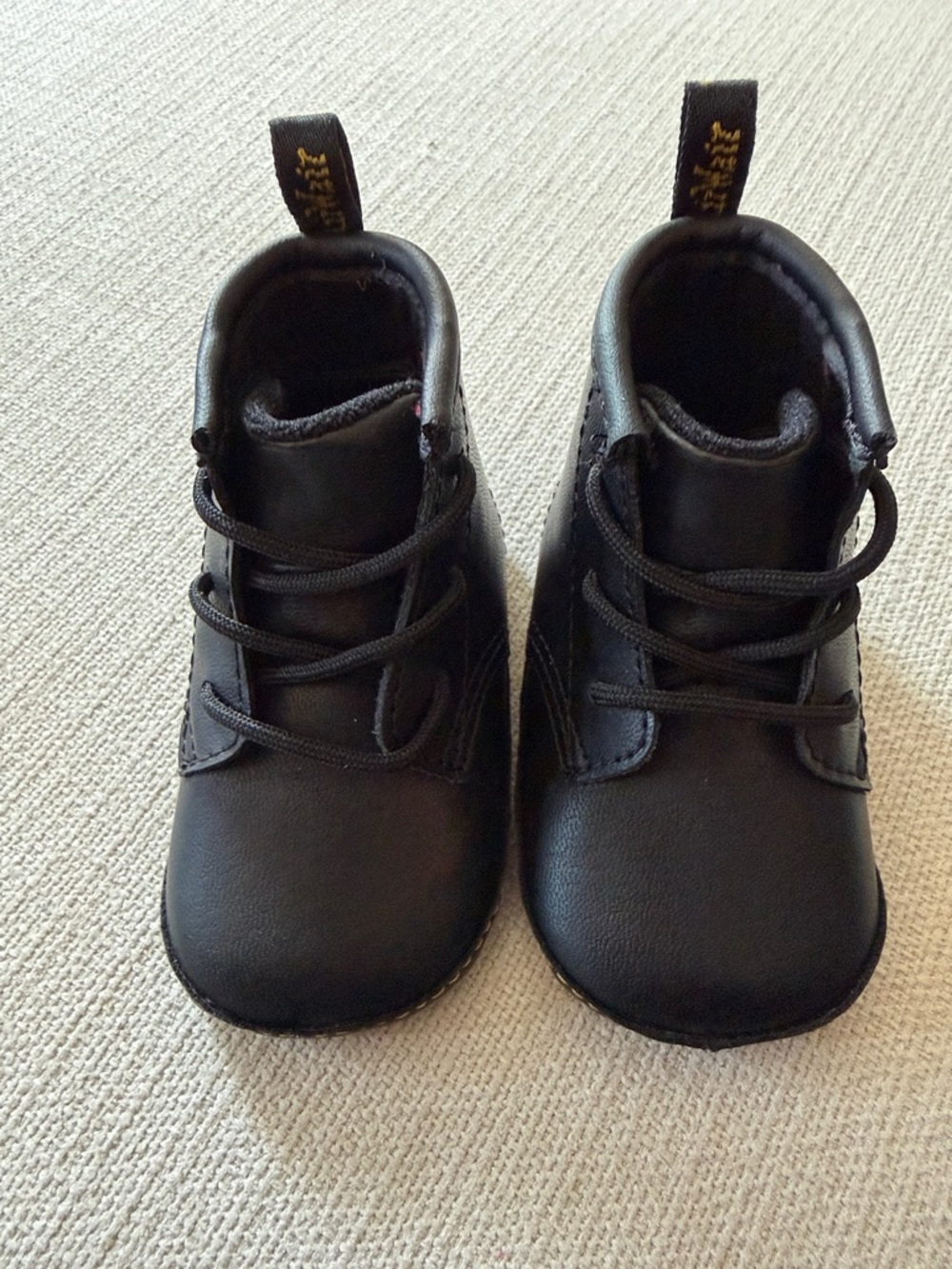 Dr. Martens Black and Yellow Baby Bootie Shoe